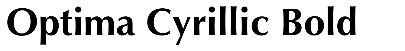 Optima Cyrillic Bold
